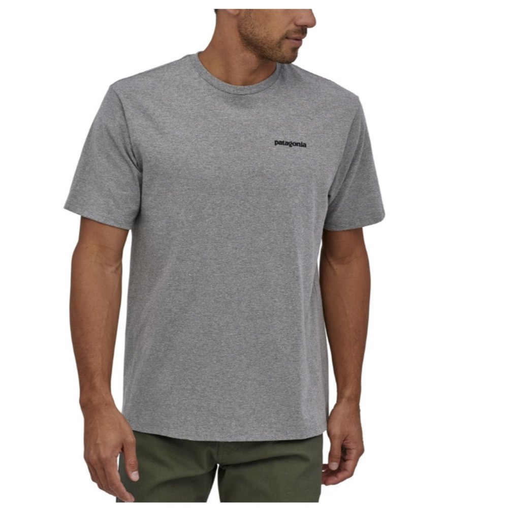 Patagonia Men's P-6 Logo Responsibili-Tee Short Sleeve T-Shirt | Gray | Medium